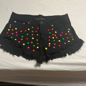 NEON rock studded SIGNATURE 8 shorts